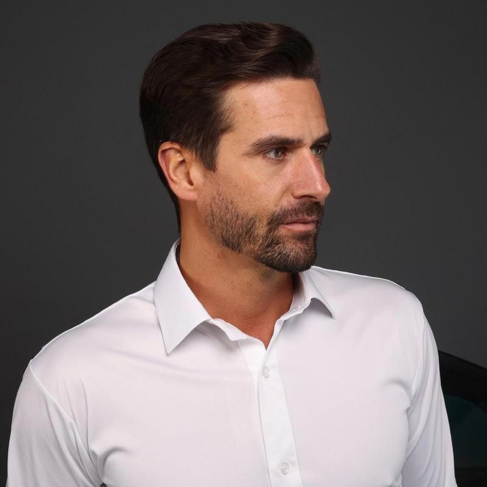 Collars & Co. NWT Quattro Flex Dress Shirt with Semi-Spread Collar - Size XL - Picture 2 of 4
